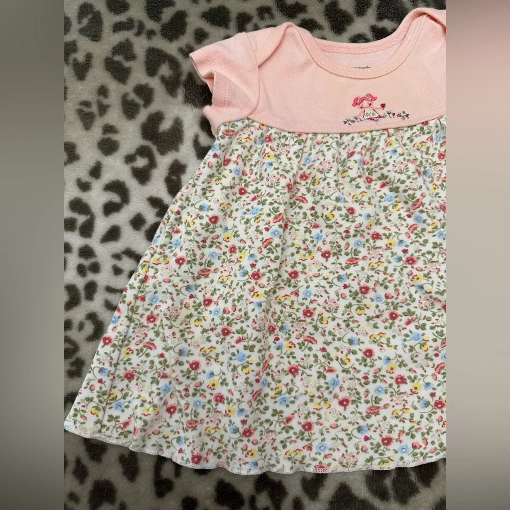 Carter’s Floral Dress Two Piece Set in Pink Size 6 months